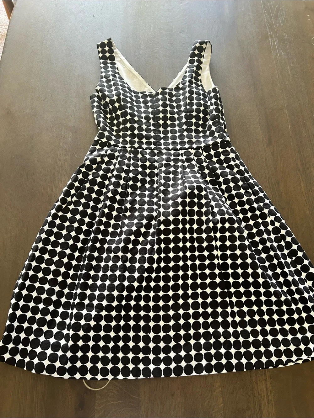 Banana republic & Marimekko black and white polka dot a line dress